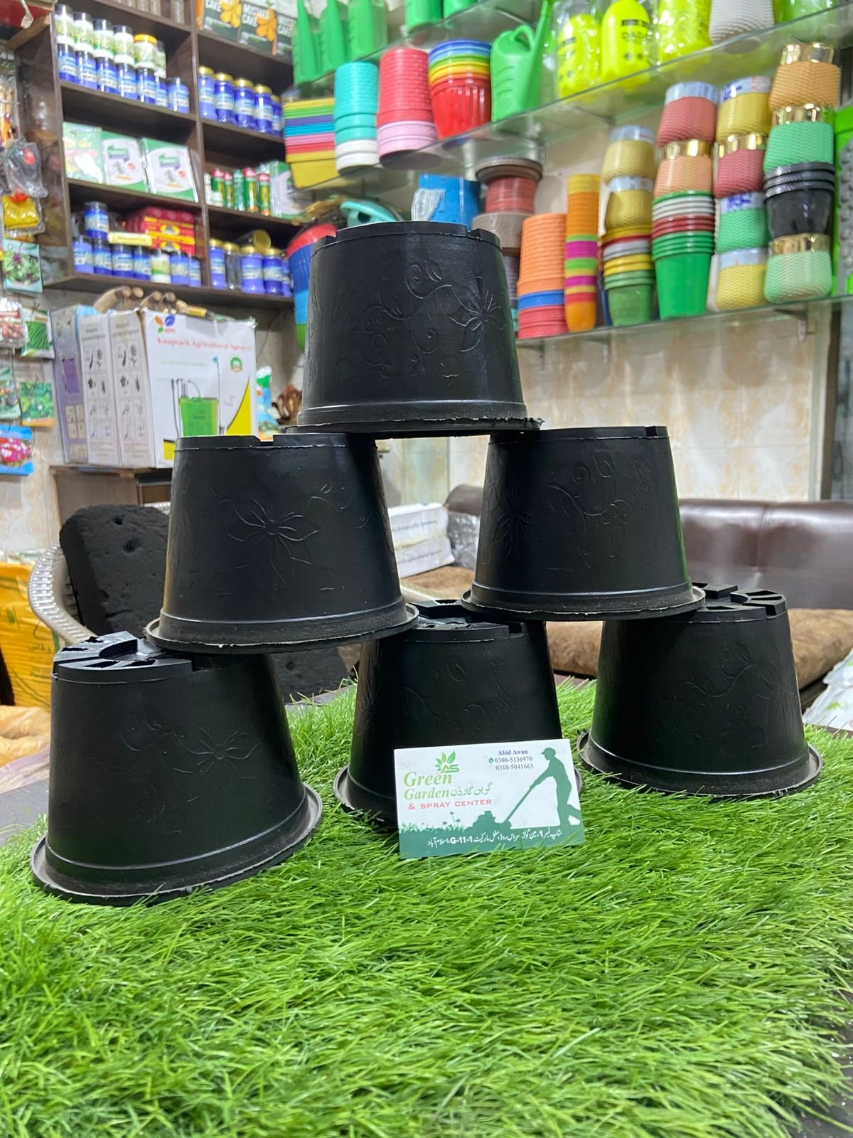 Nursery Pots -Plastic -black 6 pots 6inch